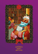 Saint Nicolas entour&eacute; d'enfants joyeux